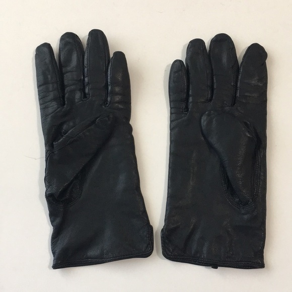 Genuine 💯 Leather Black Gloves  SIZE S - Picture 8 of 11